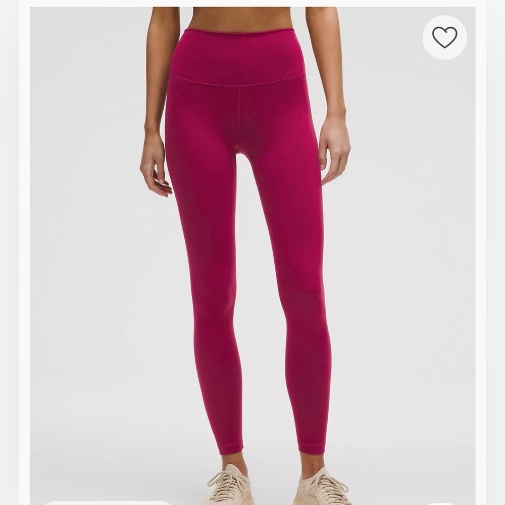lululemon Wunder Train Tight 25” Magenta Smoke Leggings Size 4
